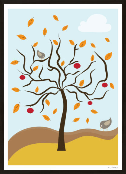 Autumn Poster in black frame