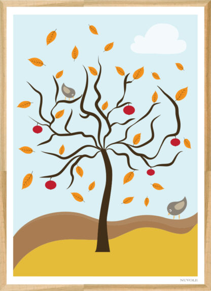 Autumn Poster in oak frame